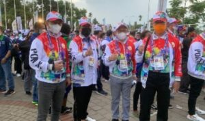 Mingrum Gumay Beri Motivasi Langsung Tim Lampung di PON XX Papua