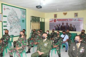 Kodim 0426 Tuba Ikuti Upacara HUT ke-76 TNI Secara Virtual