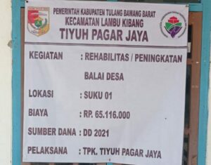 DD Tahun 2021 di Tubaba Langgar Permendesa, Pengawasan Lemah!