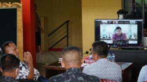Bupati Lamsel Ikuti Rakortas Perkembangan Kasus Covid-19 dan Evaluasi PPKM