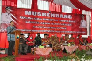 Bupati Nanang Arahkan Anggaran Pembangunan Rp 27 M untuk Kecamatan Merbau Mataram