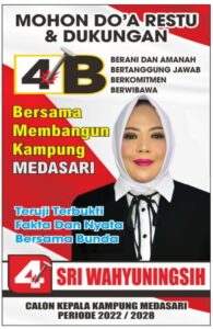 Sri Wahyuningsi Calon Kepala Kampung Medasari Nomor 04