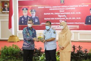 Sekdaprov Fahrizal Darminto Hadiri Sertijab Kepala Kantor Wilayah Kemenkumham Lampung