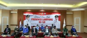 Bupati Lamsel dan SKPD Ikuti HUT Provinsi Lampung ke-58 Secara Hybrid