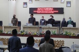 Paripurna DPRD Bupati Tulangbawang Sampaikan LKPJ Tahun Anggaran 2021