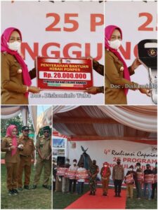 Bupati Winarti Gelar Pasar Murah di Kampung Sumber Sari Kecamatan Penawar Aji
