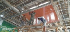 Warga dan TNI Gotong-royong di Masjid Baytun Najah Sukamaju