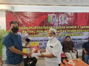 Syarif Hidayat Sosialisasi Aturan Perlindungan dan Pemberdayaan UMKM