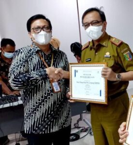 Disnaker Lampung Raih Penghargaan Satker Terbaik 1 Nilai IKPA 2021 Kategori DK/TP
