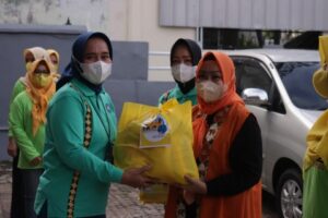 Ketua TP PKK Provinsi Lampung Salurkan Bantuan Sembako Program SiGer