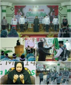 Iringi Keberangkatan Jamaah Haji Kabupaten Tulangbawang, Bupati Winarti Titip Doa