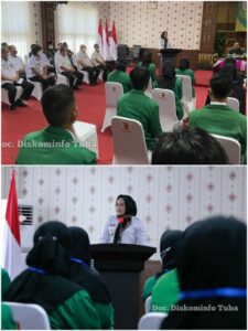 Nasihat Bupati Winarti pada Mahasiswa KKN STAI Tulangbawang