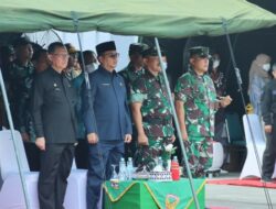 Fahrizal Hadiri Upacara Pengantaran Satgas Operasi Pamtas RI-PNG Yonif 143/TWEJ TA. 2022