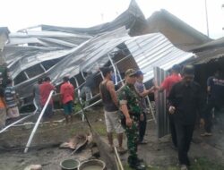 Angin Puting Beliung Porak-poranda Sejumlah Rumah Warga Kelurahan Mulya Asri Tubaba