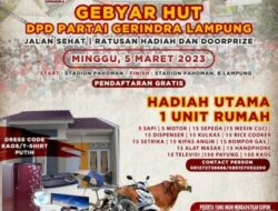 Elly Wahyuni Ajak Masyarakat Lampung Meriahkan HUT ke-15 Partai Gerindra