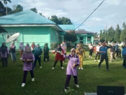 Senam Germas Kolaborasi PKM dan PPK Pagulir Jelang Pemilu