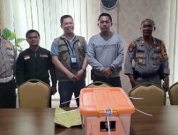 Rekapitulasi Hitung Suara Pemilu Selesai, Polres Pesibar Kawal ke KPU Provinsi