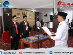 Dua Pejabat Administrator Baru, Dilantik Wabub Kaur