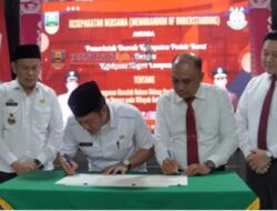 Pemkab Pesibar dan Kejari Lambar Teken MoU