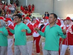 Pemkab Lampura Gelorakan Nasionalisme Lewat Senam