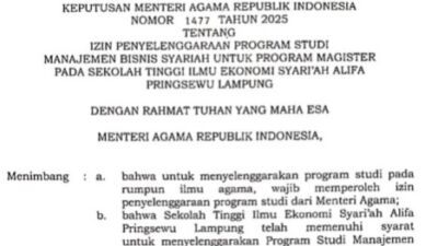 STIES ALIFA Pringsewu Resmi Miliki Program Magister Bisnis Syariah
