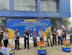 Bea Cukai Lampung–Bengkulu Hancurkan Barang Ilegal Senilai Rp74,9 Miliar