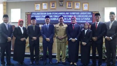 Pelantikan Sekda Definitif Perkuat Soliditas dan Kinerja Pemkab Lampung Utara
