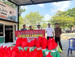 Laskar Lampung Bakti Sosial, Bagikan Paket Sembako pada Warga Membutuhkan